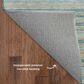 Dalyn Rug Company Soft Essentials Striped Teal 8" Round Indoor/Outdoor Area Rug, , large