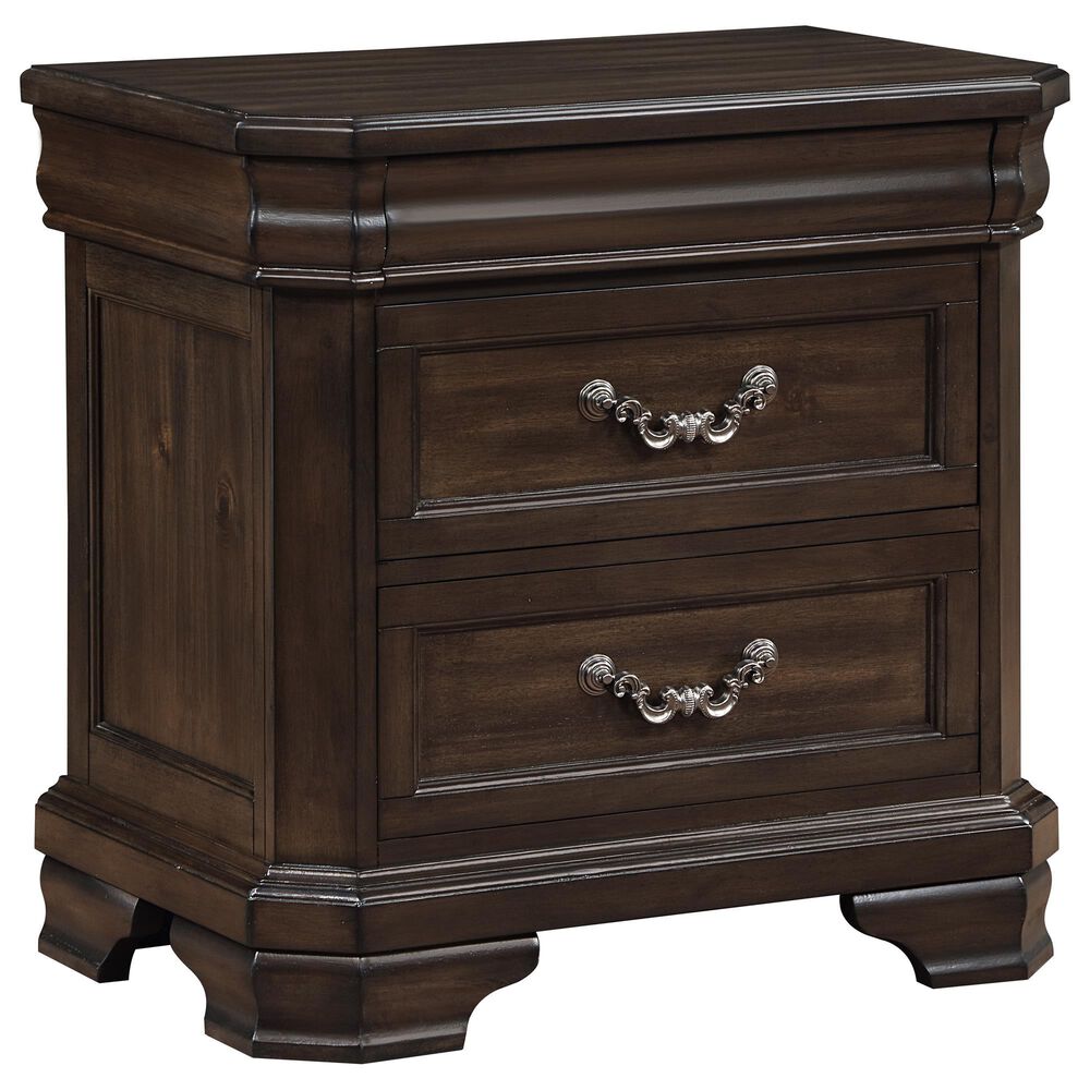 New Heritage Design Lyndhurst 5-Piece Queen Bedroom Set in Walnut Brown, , large