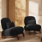 Morden Fort Cloud Boucle Armless Chair in Black (Set of 2), , large