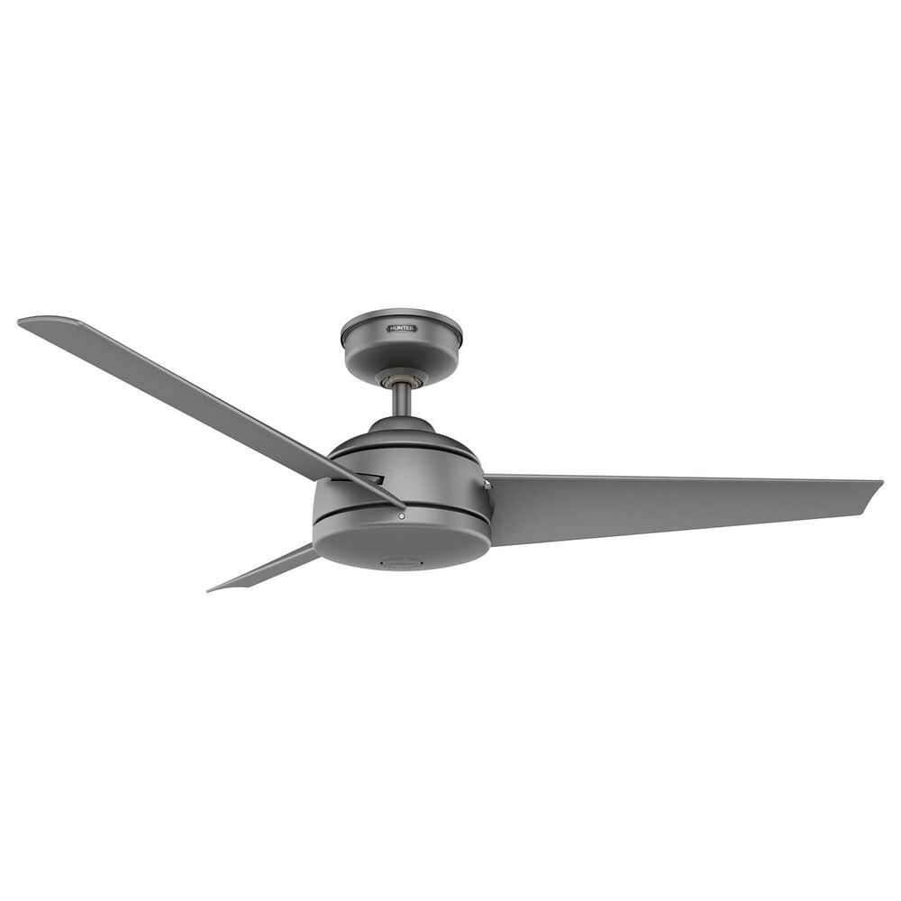 Hunter Trimaran 52" Outdoor Ceiling Fan in Matte Silver, , large