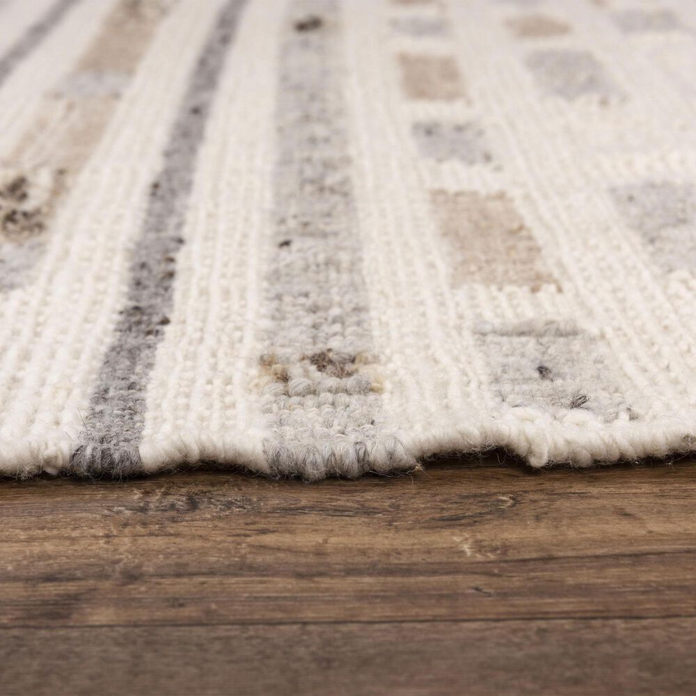 RIZZY Nova Silver, Ivory, Beige and Brown 3' x 10' Runner, , large
