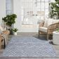 Nourison Versatile 4" x 6" Denim Blue Indoor/Outdoor Area Rug, , large