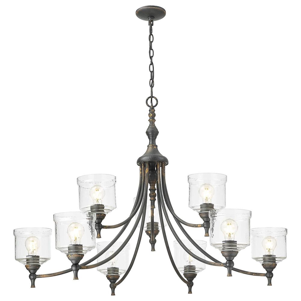 Golden Lighting Keating 9-Light Chandelier in Antique Black, , large