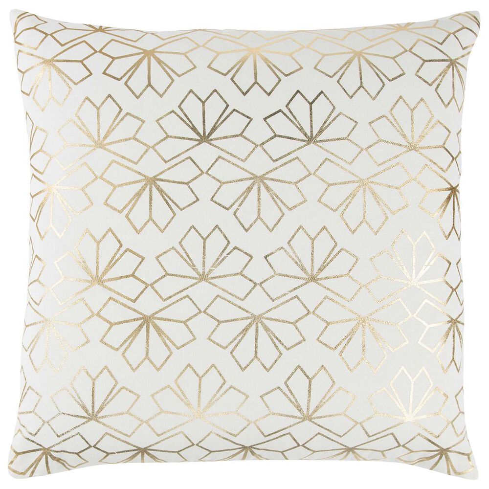 Rizzy Home 20" x 20" Pillow Cover in Natural with Gold, , large