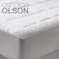 Allied Home Candice Olson Queen Luxury Cotton Mattress Pad 300 Thread Count in White, , large