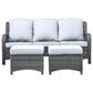 HOMLUX Patio Rattan Sofa Set in Gray, , large