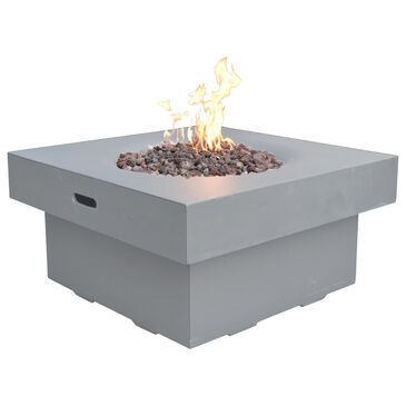 Elementi Fire Brandford Square Natural Gas Fire Table in Light Gray, , large