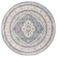 Safavieh Isabella 6"7" Round Grey and Cream Area Rug, , large