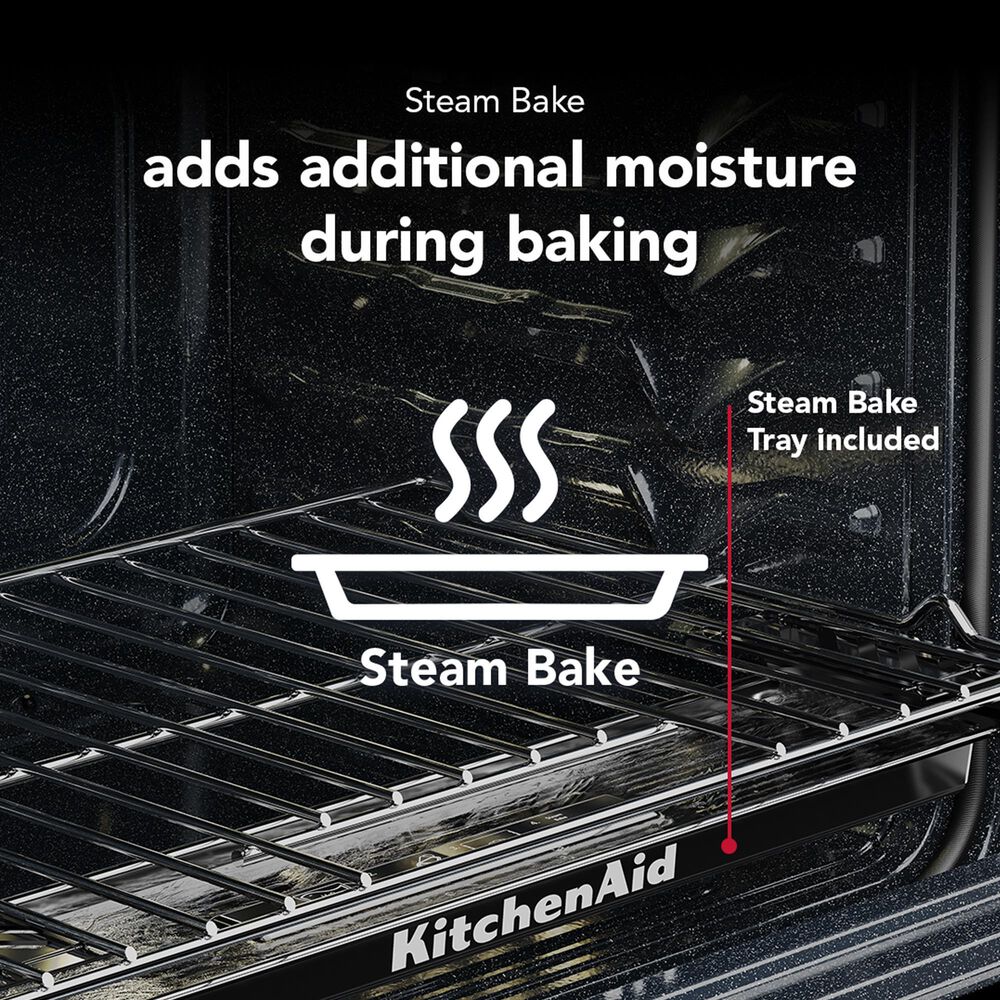KitchenAid 2-Piece Kitchen Package with 30" Slide-In Smart Electric Range and 30" Over-the-Range Microwave Oven in PrintShield Stainless Steel, , large