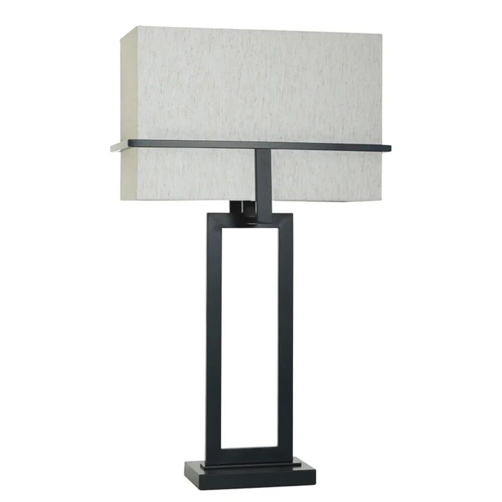 Flair Industries Tabby Black Steel Table Lamp, , large