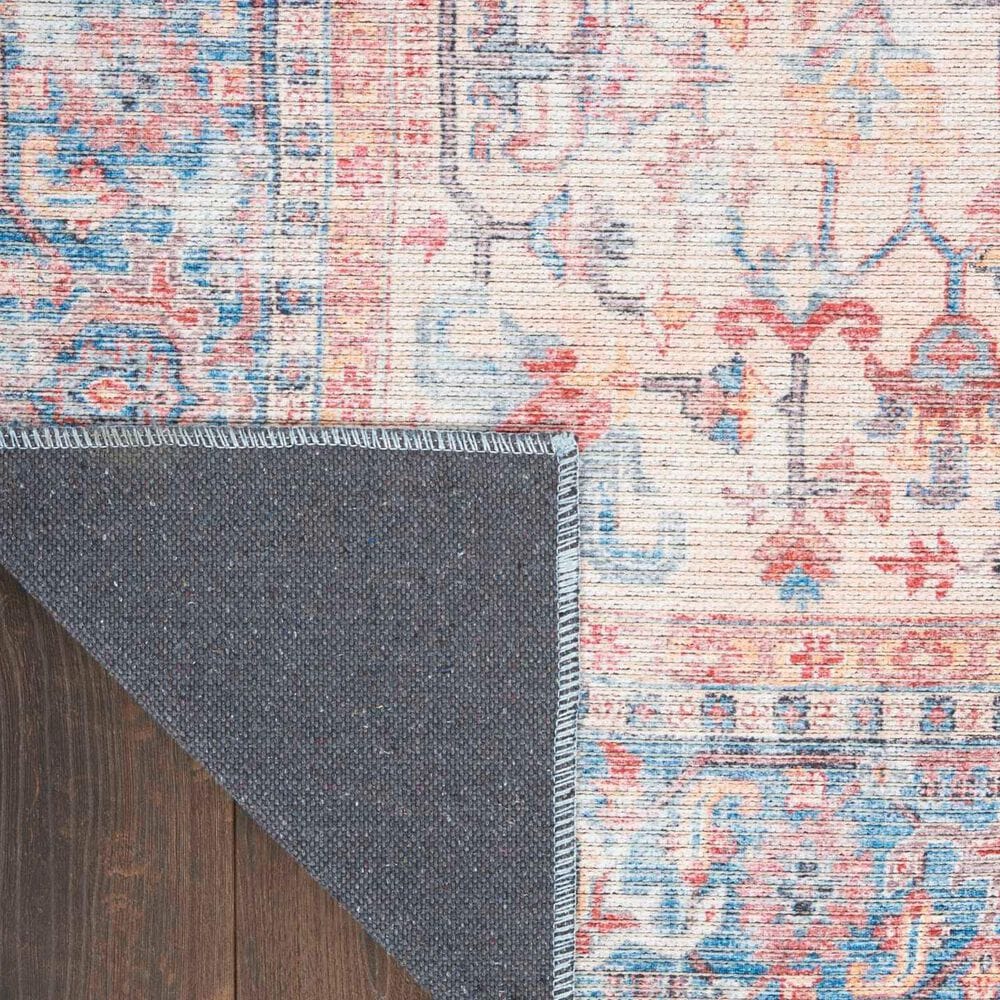57 Grand by Nicole Curtis Series 1 4&#39; x 6&#39; Blue, Ivory and Red Area Rug, , large