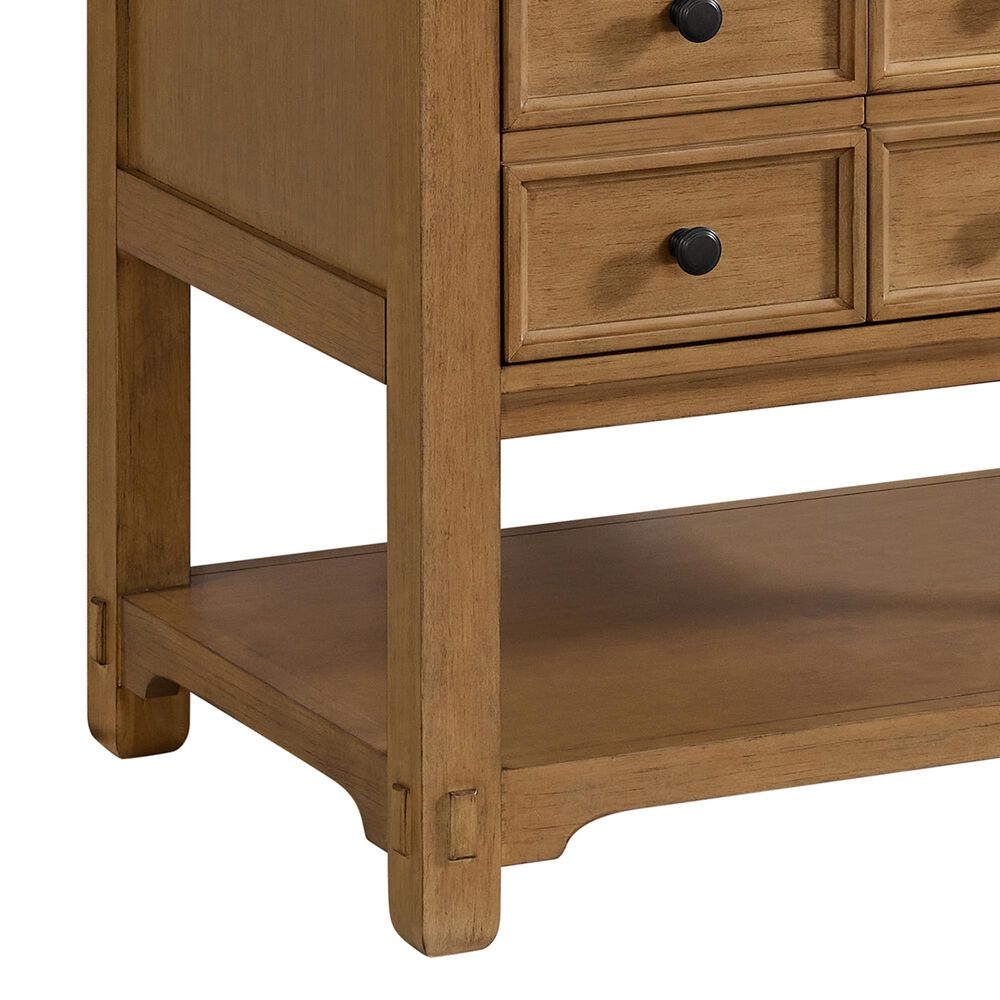 James Martin Vanities Malibu 36&quot; Single Bathroom Vanity in Amber Birch with 3 cm Ethereal Noctis Quartz Top and Rectangular Sink, , large