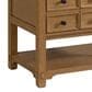 James Martin Vanities Malibu 36" Single Bathroom Vanity in Amber Birch with 3 cm Ethereal Noctis Quartz Top and Rectangular Sink, , large