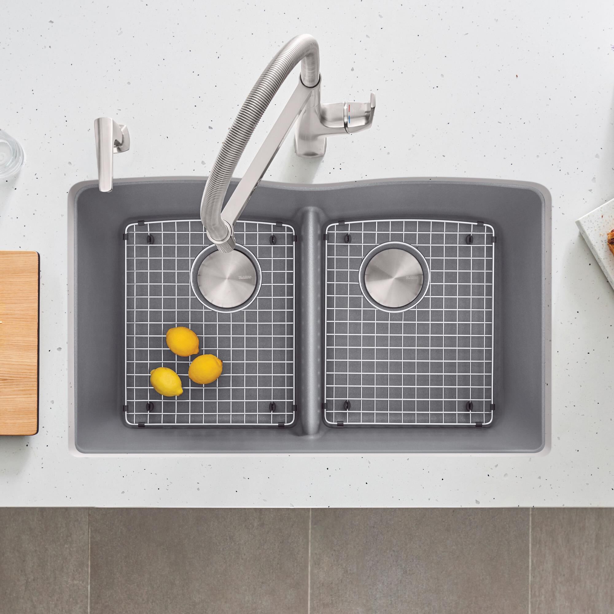 Blanco Diamond Bottom Grid for Left Bowl of 50 50 Sinks in Stainless Steel NFM