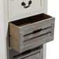 Maple and Jade 3-Drawer Side Table in White and Taupe, , large