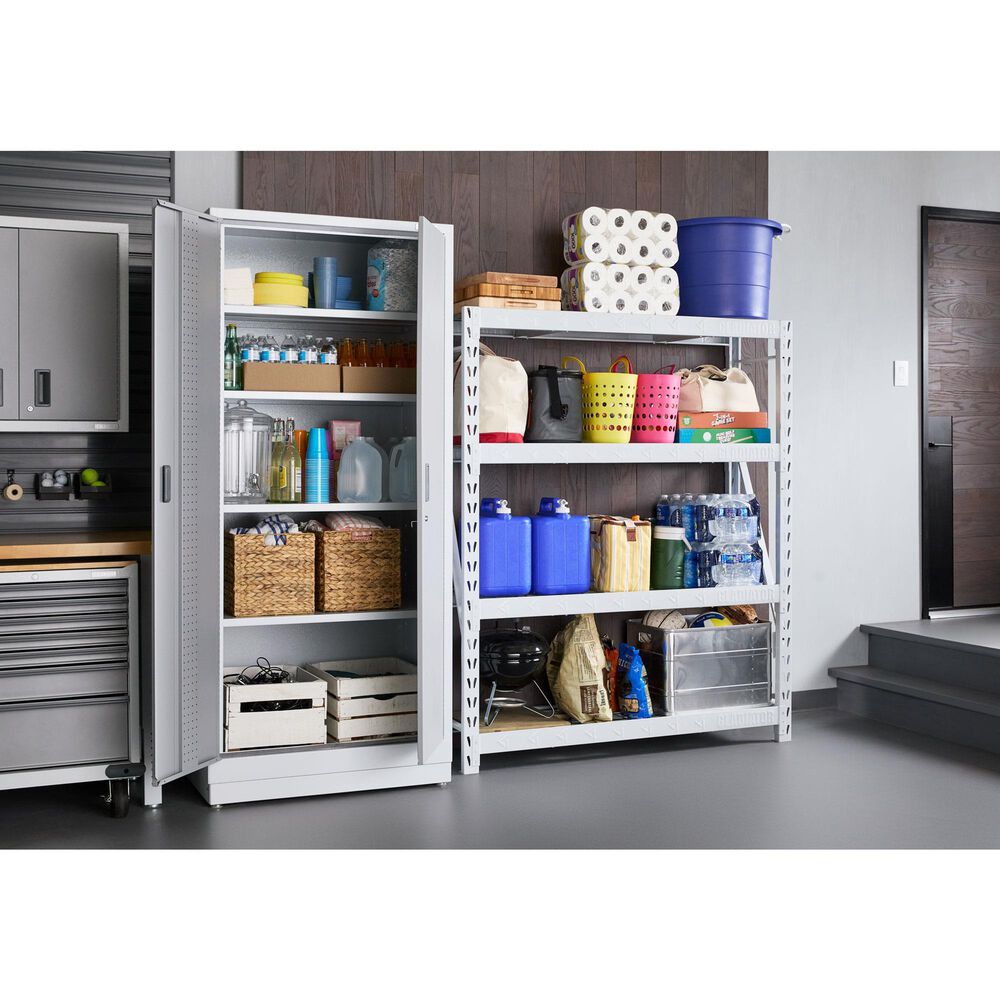 Gladiator Premier Pre-Assembled 84&quot; Cabinet in Hammered White and Gray Slate, , large