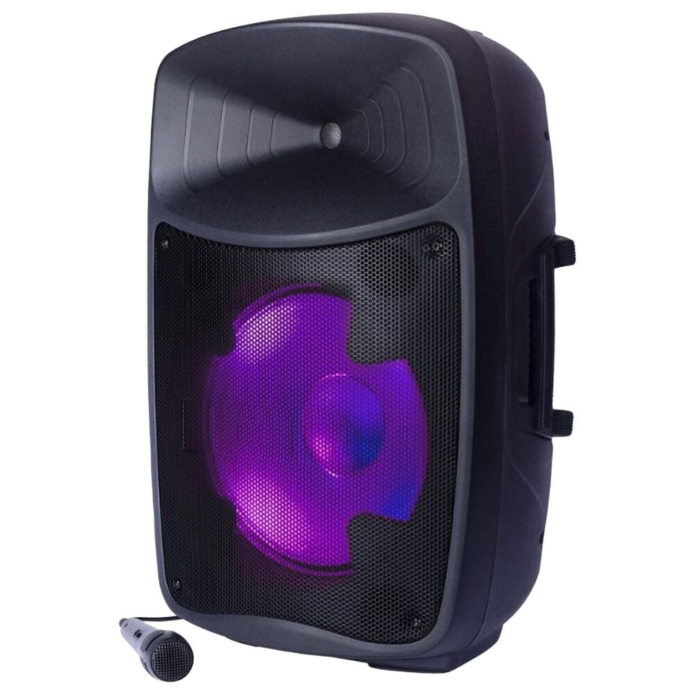 Ion Pro Glow Ultra Bluetooth Party Speaker with Microphone in Black, , large
