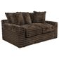 J Cooper USA Jenna Stationary Sofa and Loveseat Set in Chocolate, , large