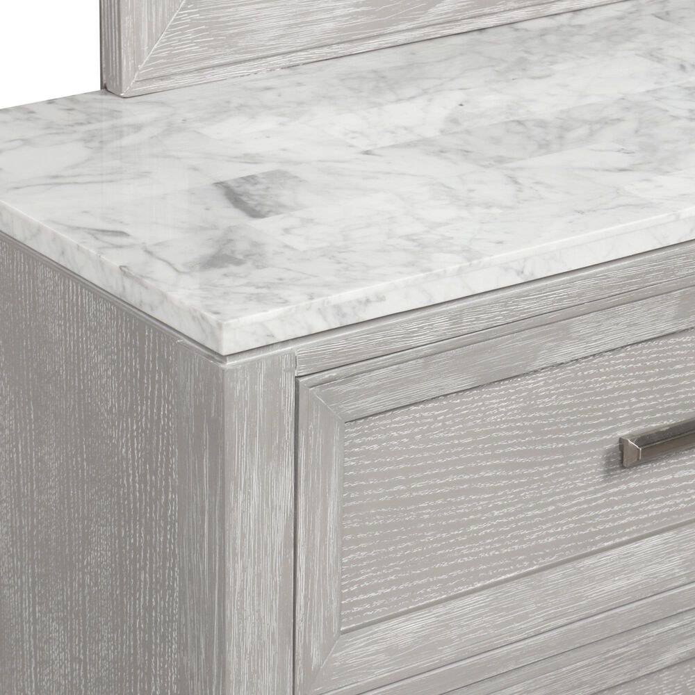 New Heritage Design Fiona 4-Piece Queen Bedroom Set in Mist Gray, , large