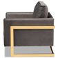 Baxton Studio Matteo Arm Chair in Grey, , large