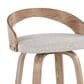LumiSource Grotto 26" Swivel Counter Stool with Oat Fabric Upholstery in Whitewashed and Black (Set of 2), , large
