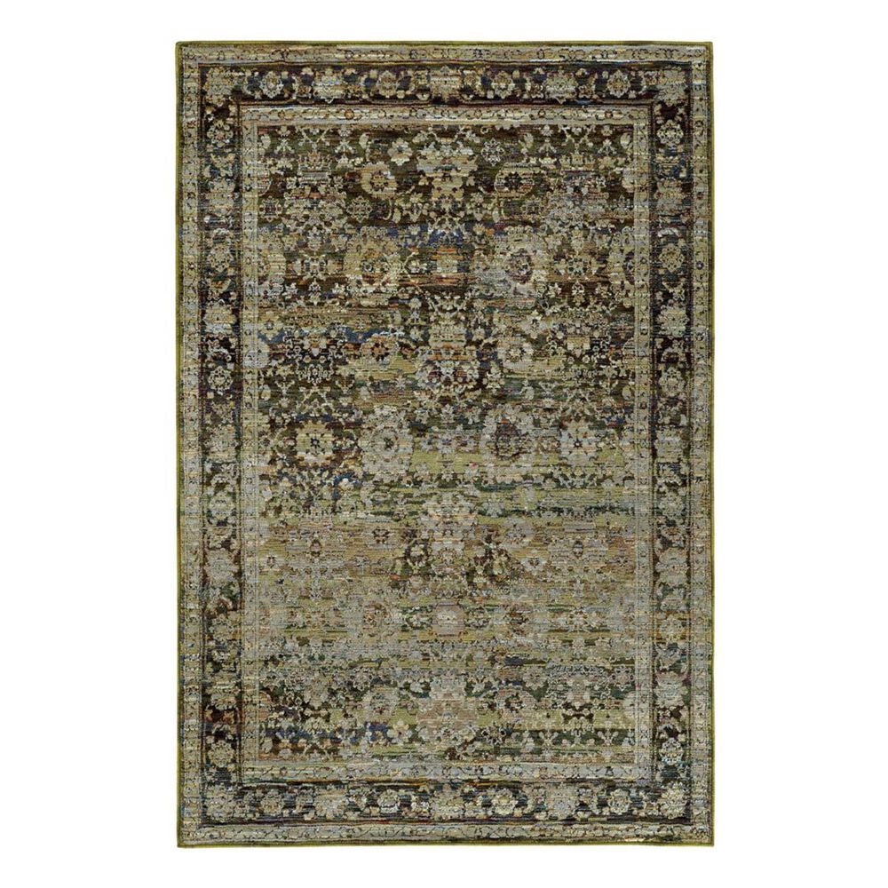 Oriental Weavers Andorra 7125C 3"3" x 5"2" Green Area Rug, , large
