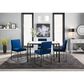 Lumisource Fuji Side Chair with Blue Cushion in Black (Set of 2), , large