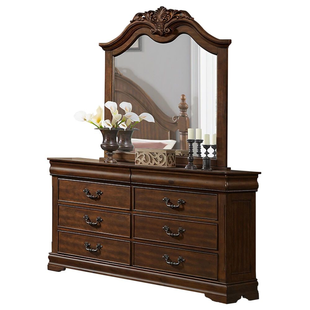 Mayberry Hill Northridge Dresser Mirror in Cherry, , large