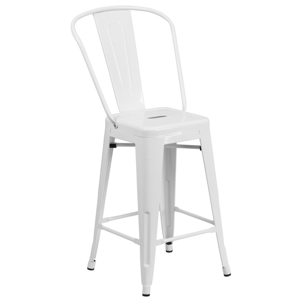 Flash Furniture 24" Counter Stool in White, , large
