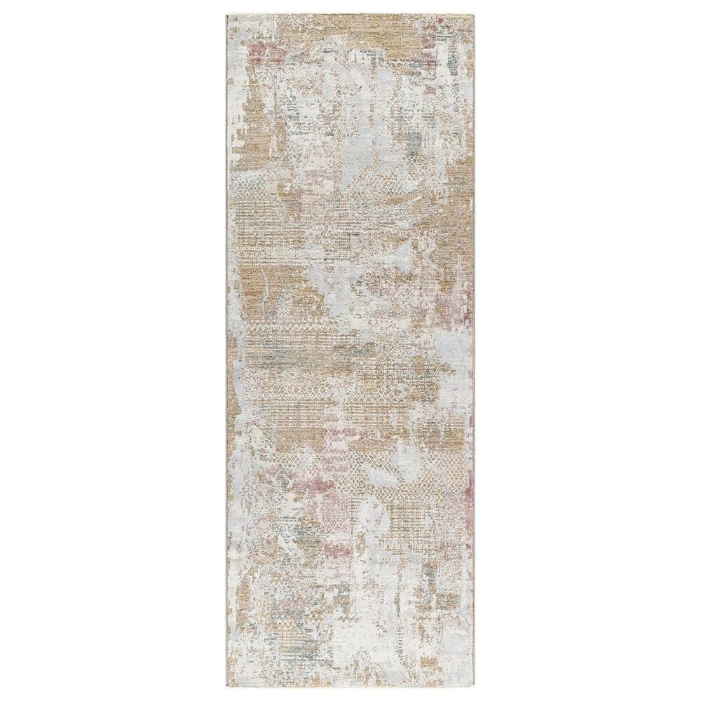 Surya Brunswick 2"7" x 7"3" Cream, Light Slate, Taupe, Tan, Dusty Pink and Blue Runner, , large