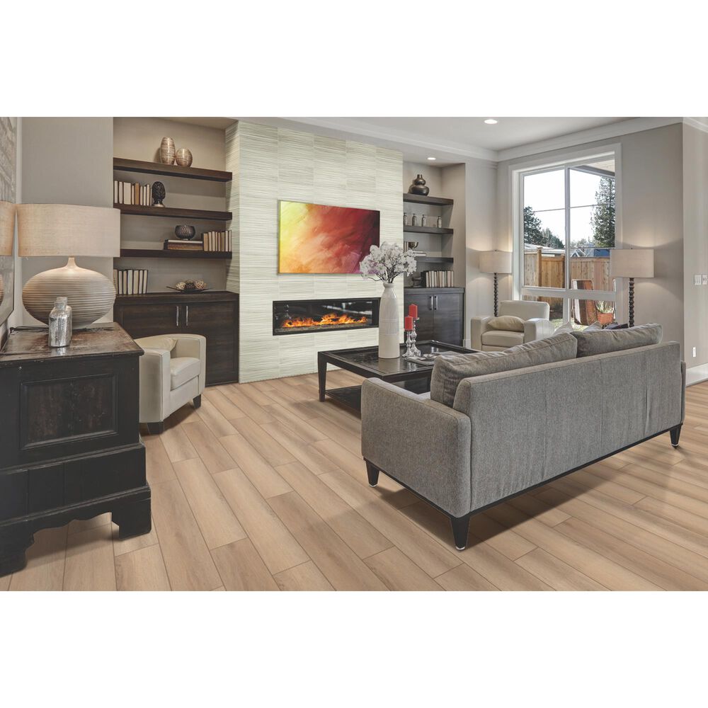 Happy Feet International Mustang Natural 7" x 48" Luxury Vinyl Plank, , large