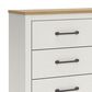 Ashley Linnocreek Dresser and Mirror in White and Warm Brown, , large