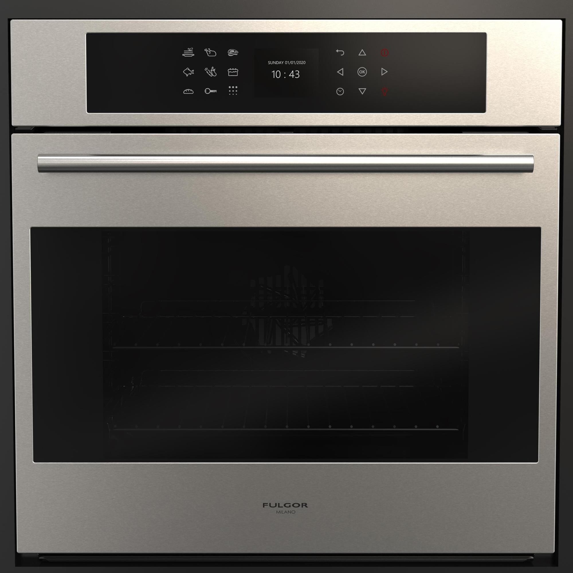 Fulgor Milano 24 Multifunction Self Cleaning Single Wall Oven in Stainless Steel NFM
