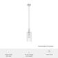 Hunter Gatz 1-Light Mini Pendant in Brushed Nickel, , large