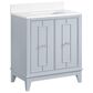 37B Kinsale 30" Single Bathroom Vanity Cabinet in Soft Blue with White Composite Stone Top and Backsplash, , large
