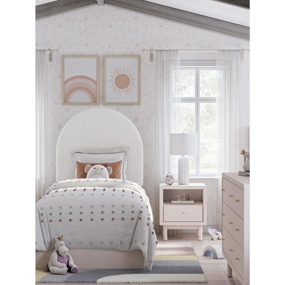 Ashley Wistenpine Twin Upholstered Panel Bed, , large