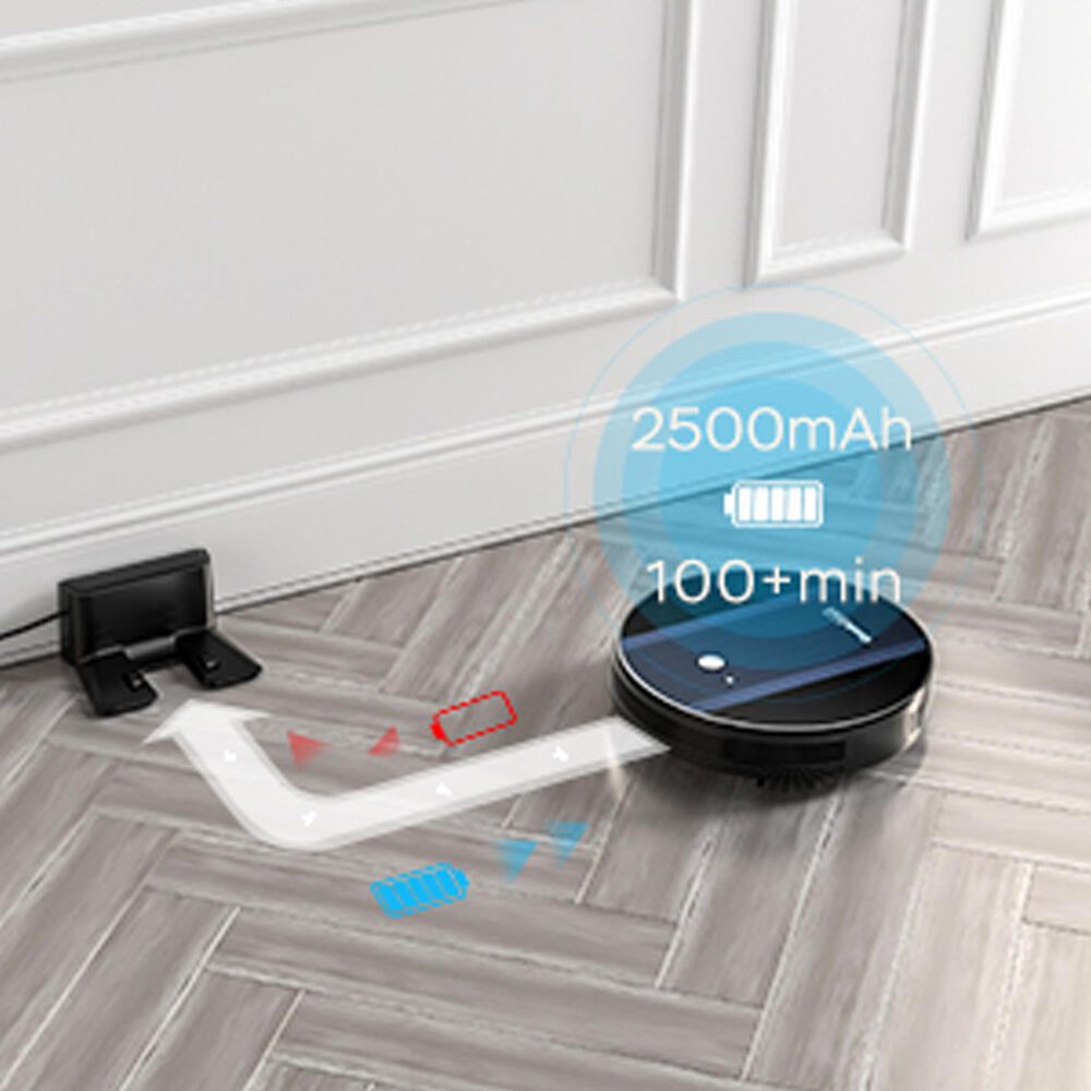HOMLUX G6 Smart Robot Vacuum Cleaner in Black, , large