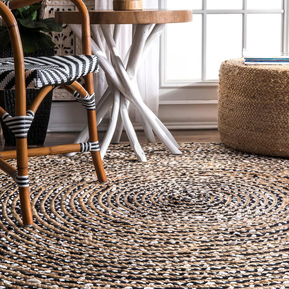Nuloom Dune Road Tadr05a 6 Round Black Area Rug Nebraska Furniture Mart