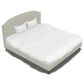 Jonathan Louis Design Lab King Platform Bed with Thrillist Pearl Upholstered in Walnut, , large