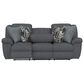 Catnapper Trifecta Manual Reclining Sofa with Drop Down Table in Smoke, , large