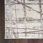 Nourison Desire Abstract 2"3" x 7"6" Grey and Silver Runner, , large