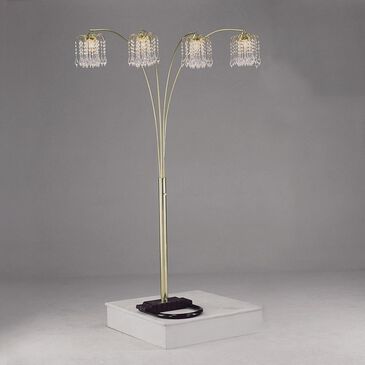 37B Rain Drop Floor Lamp in Gold, , large