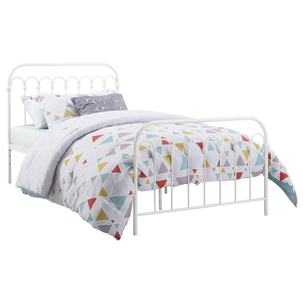 Novogratz Bright Pop Twin Metal Bed in White, , large