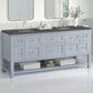 James Martin Vanities Breckenridge 72" Double Bathroom Vanity in Serenity Blue with 3 cm Parisien Bleu Quartz Top and Rectangular Sinks, , large