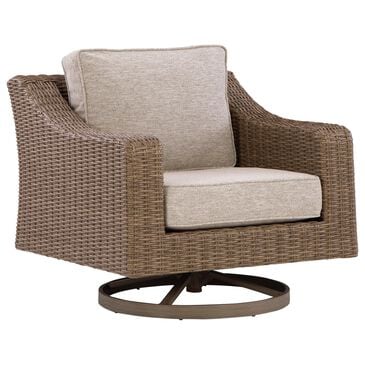 Ashley Laguna Heights Patio Swivel Lounge Chair in Beige, , large