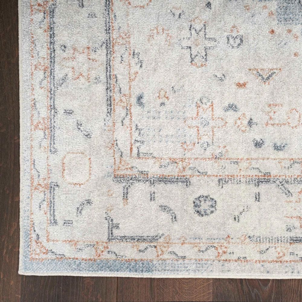 Nourison Astra Machine Washable 2&#39;2&quot; x 4&#39; Light Blue Area Rug, , large