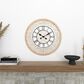 Maple and Jade 32" Wall Clock in Light Brown and White, , large