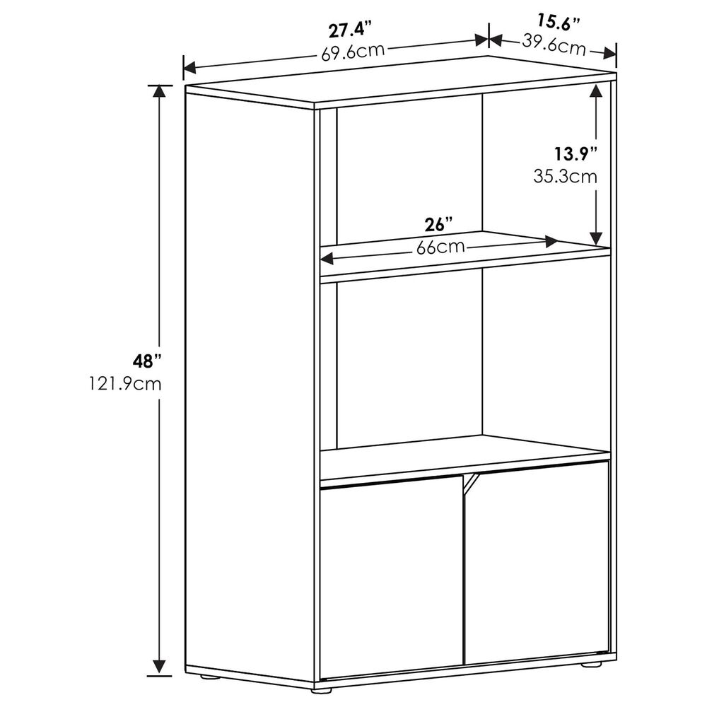 HOMLUX Kitchen Storage Shelf with Cabinet in Americano, , large