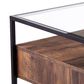 Southern Enterprises Olivern End Table in Black and Natural, , large