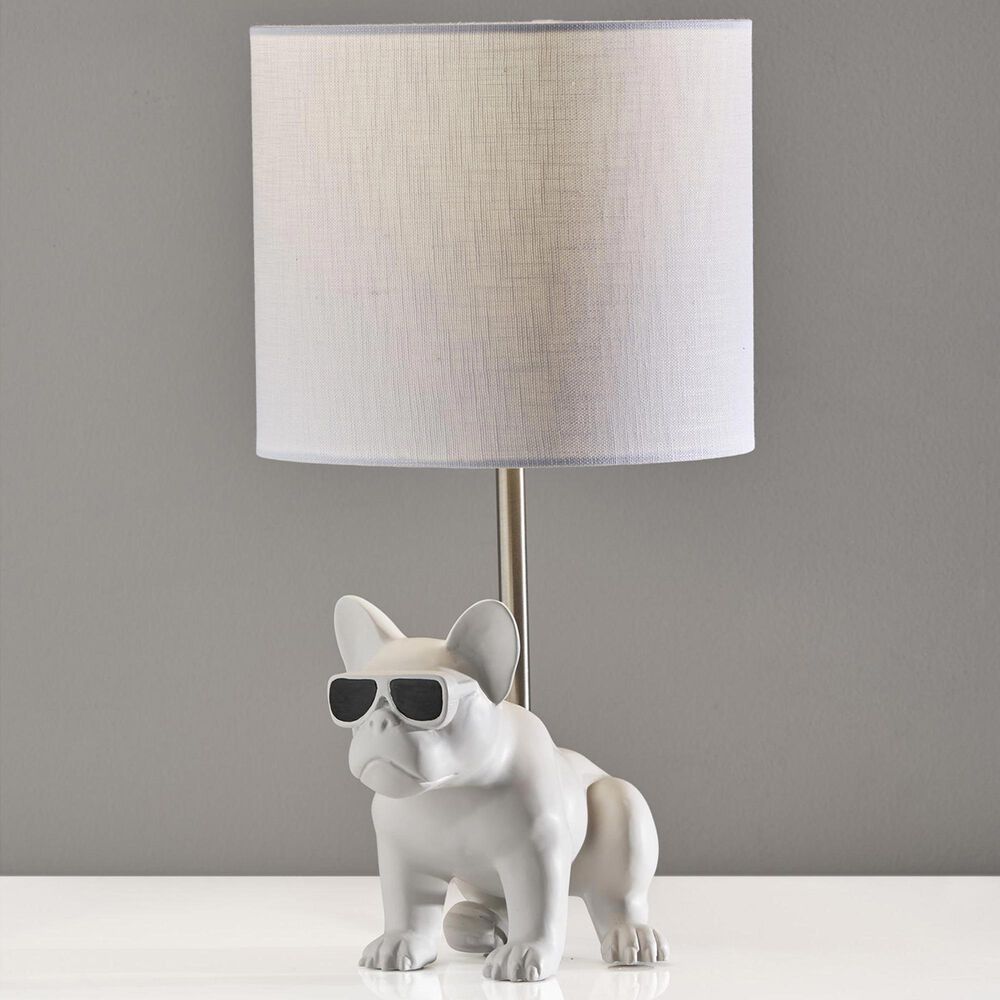 Adesso Sunny Dog Table Lamp in White, , large